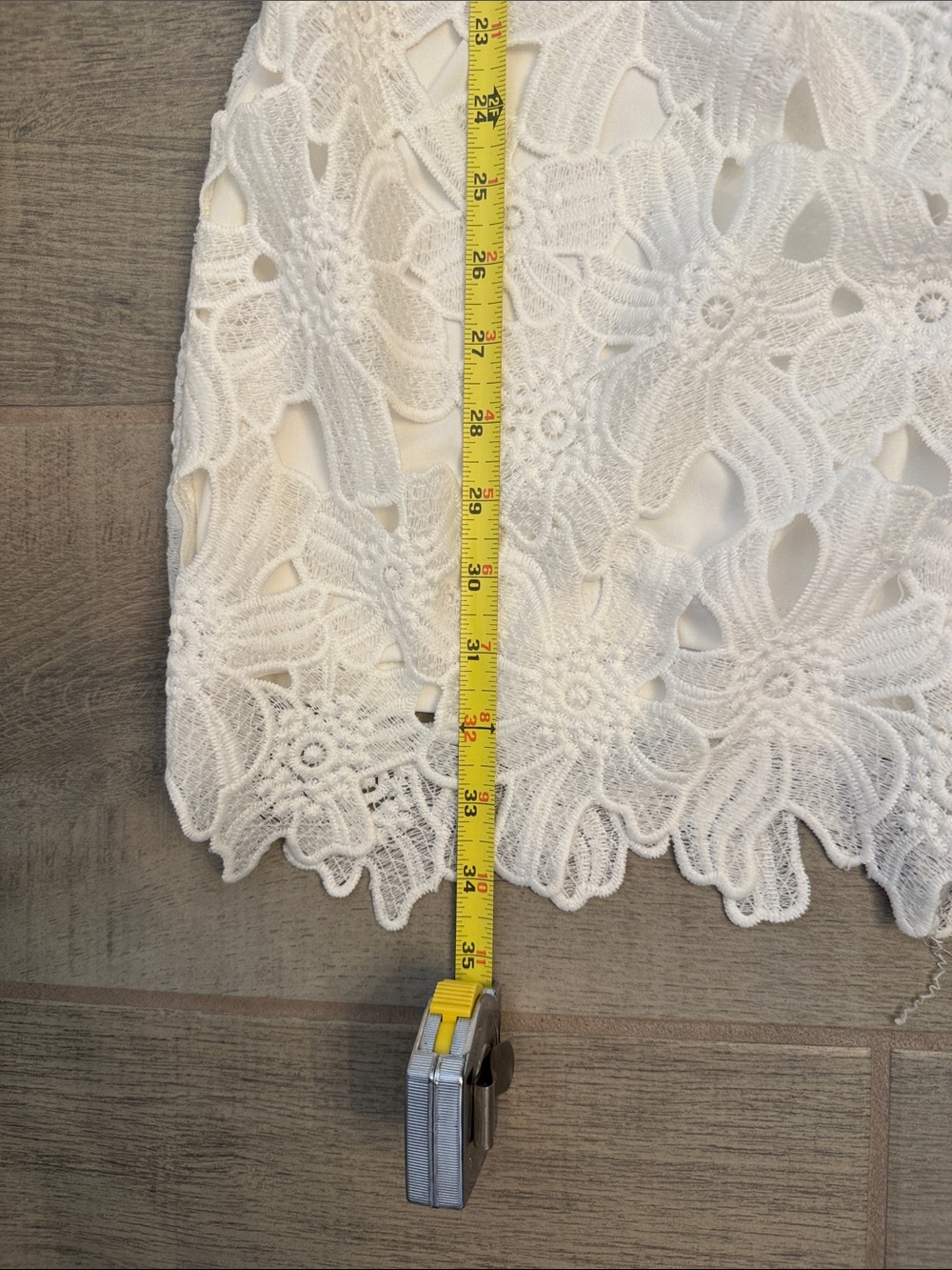 Calvin Klein White Floral Lace Mini Dress - Picture 10 of 11